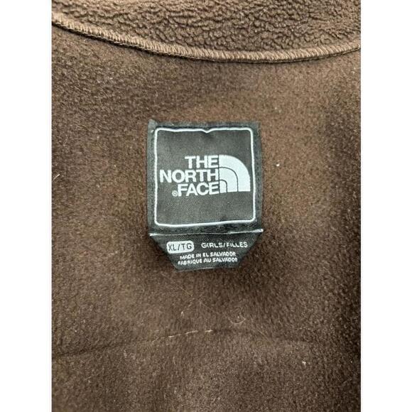 North Face Girl's Jacket Brown Fleece Full Zip Light Weight Size XL - Picture 7 of 10